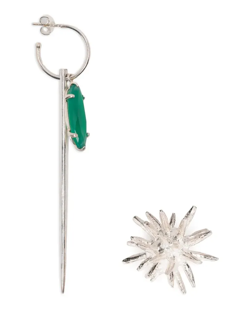 Wouters & Hendrix agate-embellishment earrings - Silber Silber