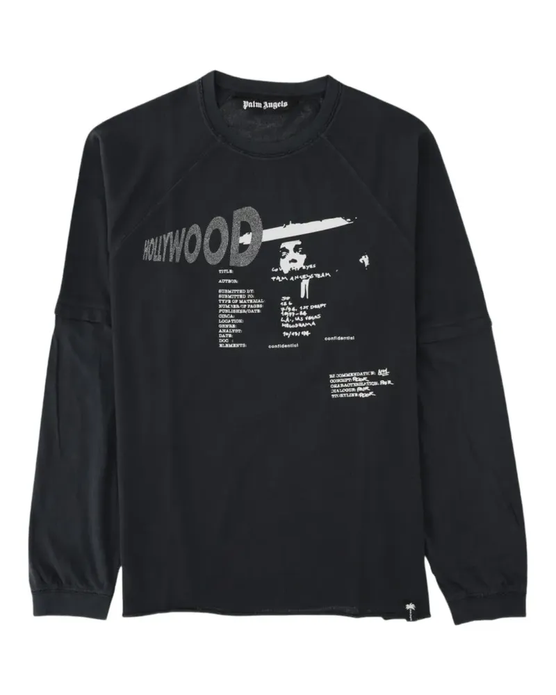 Palm Angels Neon Boulevard double-layer long-sleeve top - Schwarz Schwarz