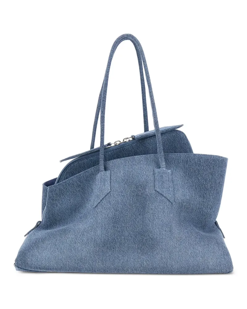 ATTICO Tote Bag in Jeansoptik mit Logo-Print - Blau Blau
