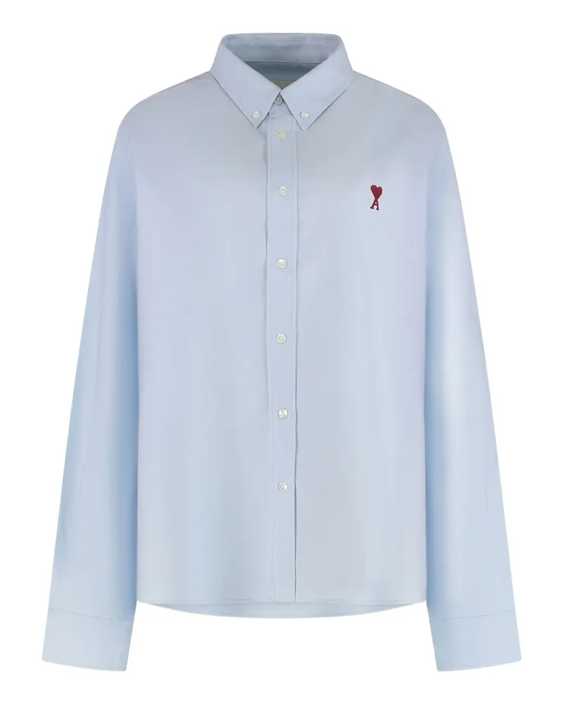 AMI Paris logo-embroidered shirt - Blau Blau