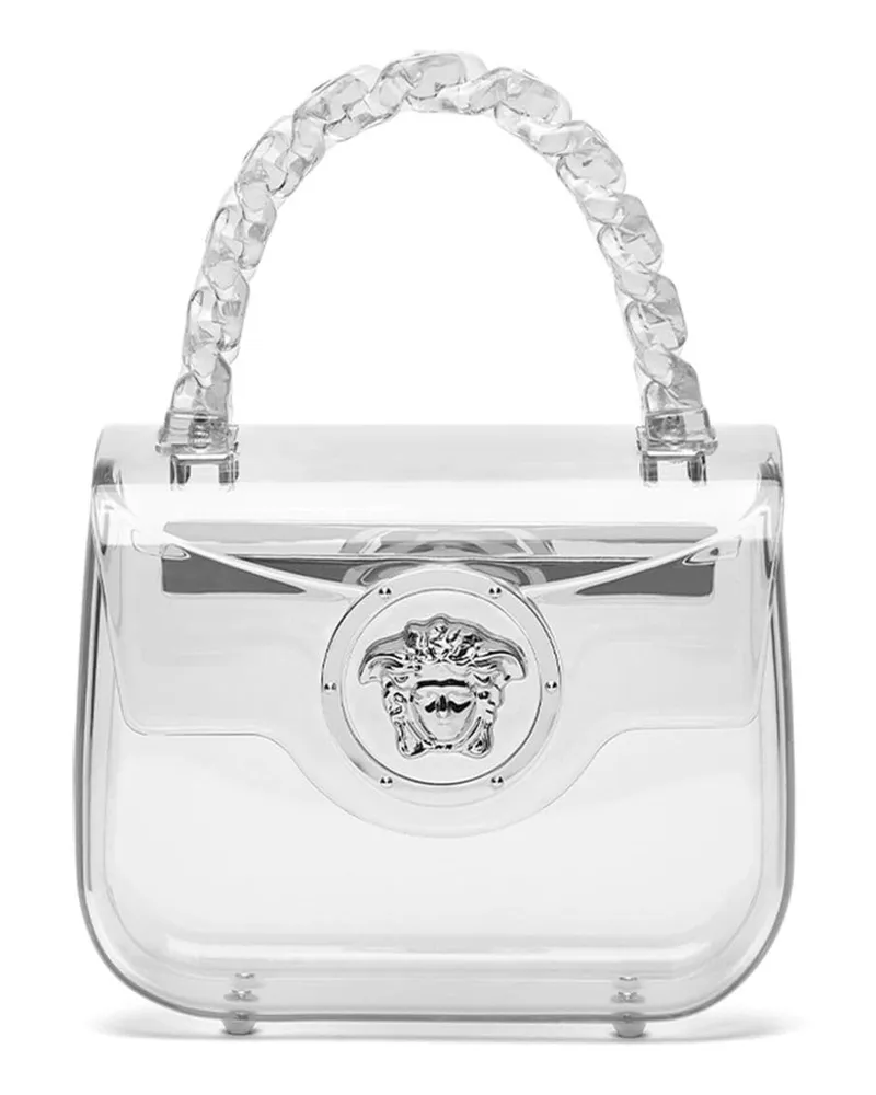 Versace Transparente La Medusa Mini-Tasche Weiß