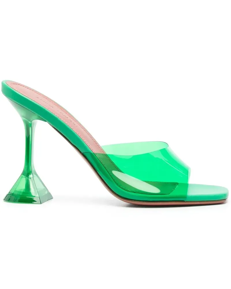 Amina Muaddi Lupita Glass Mules 95mm - Grün Grün