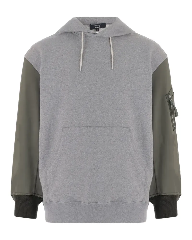 Comme des Garçons contrast-sleeve hoodie - Grau Grau