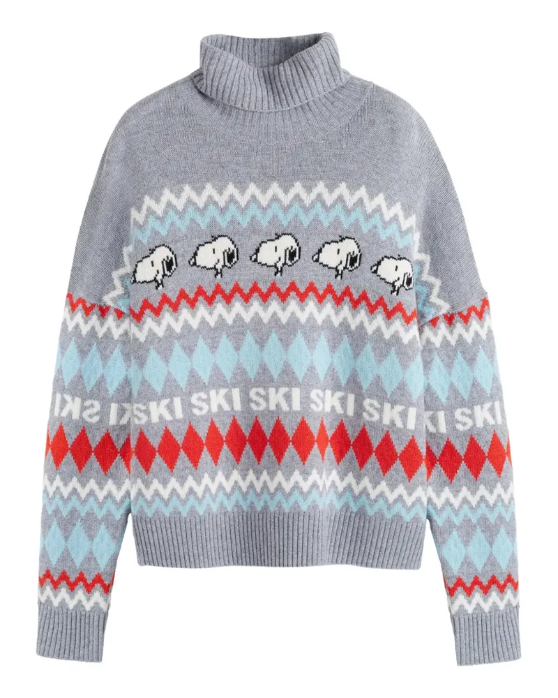 Chinti & Parker Snoopy Ski Rollkragenpullover - Grau Grau
