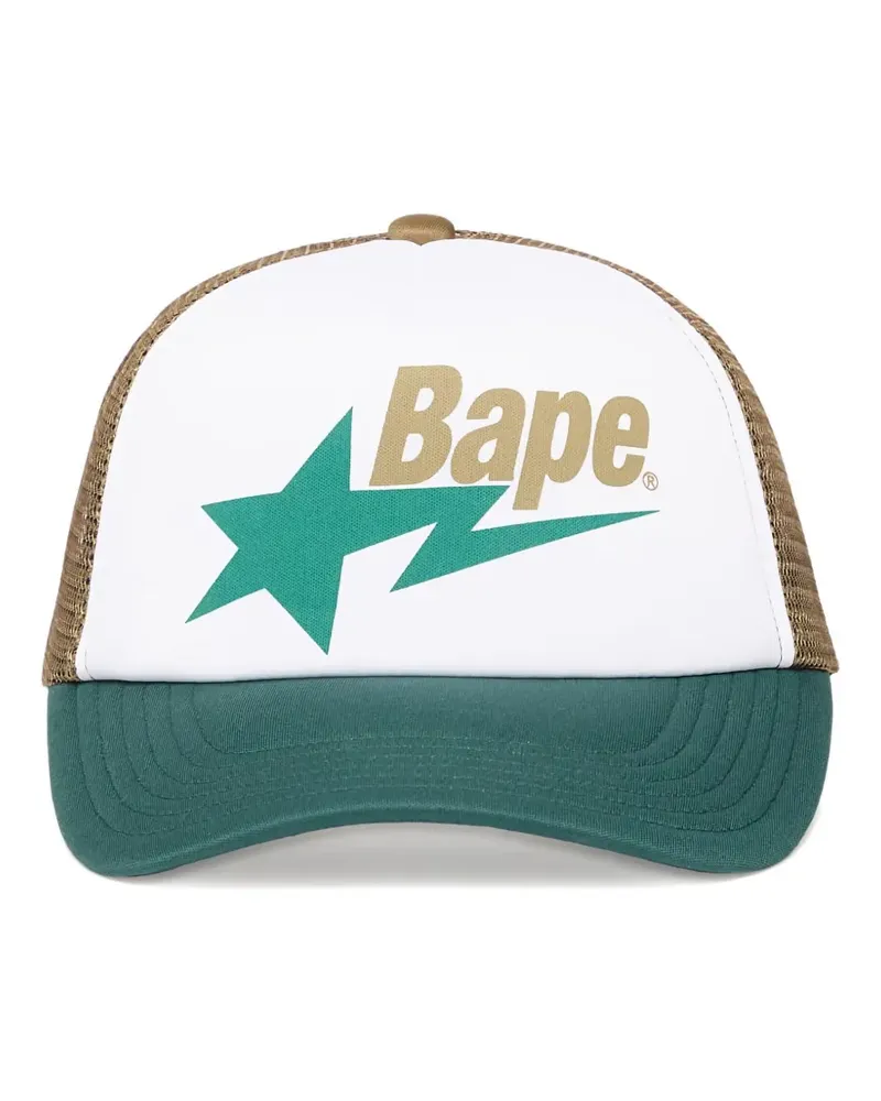BAPE star-print mesh baseball cap - Weiß Weiß