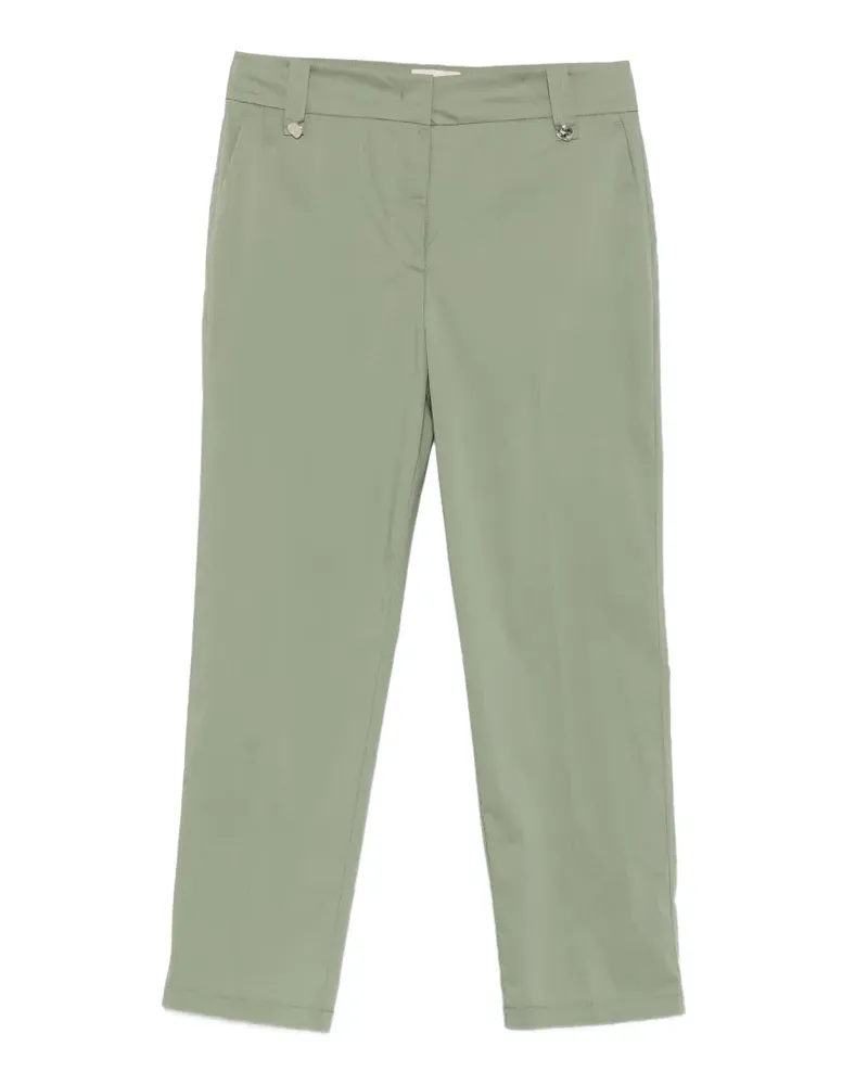 Liu Jo logo-plaque straight-leg trousers - Grün Grün