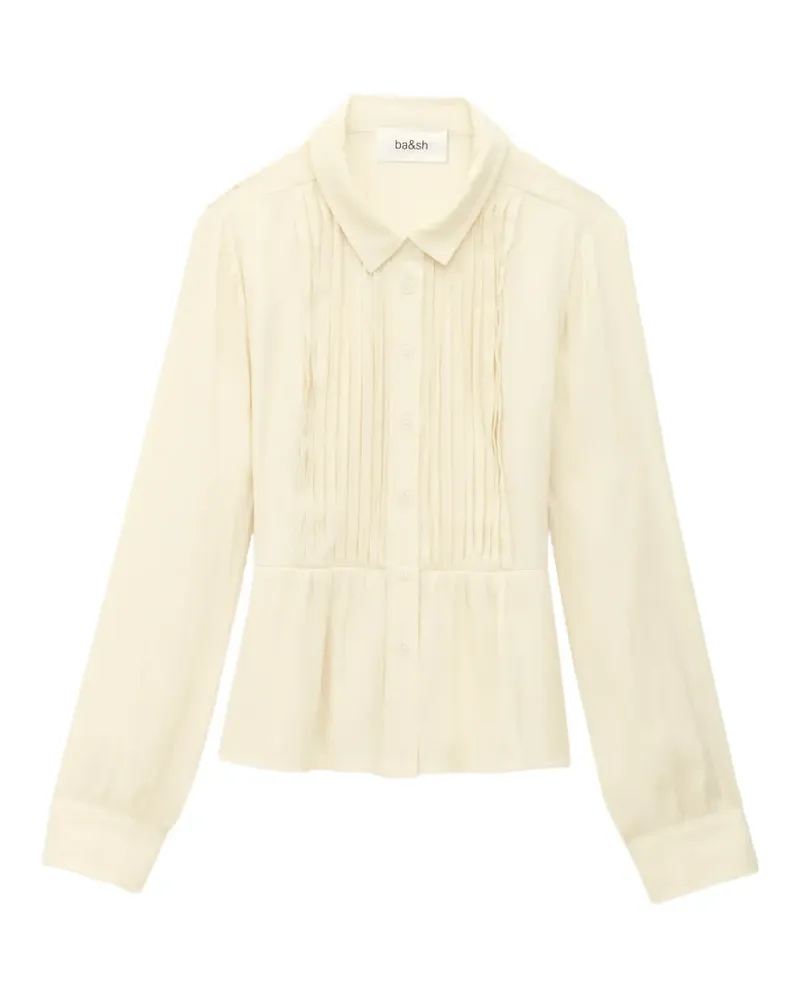 ba&sh Riata ruffled-detail shirt - Nude Nude