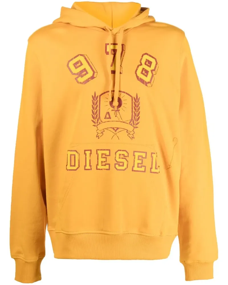 Diesel Hoodie mit Logo-Print - Orange Orange