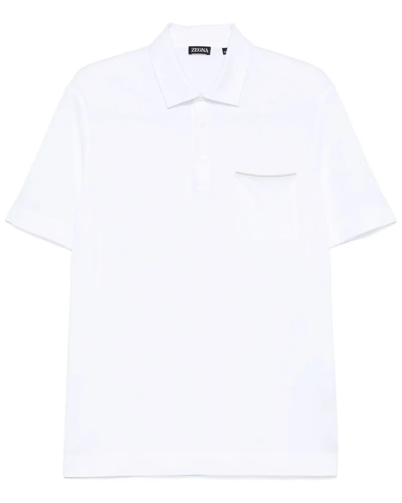 Ermenegildo Zegna Klassisches Poloshirt - Weiß Weiß