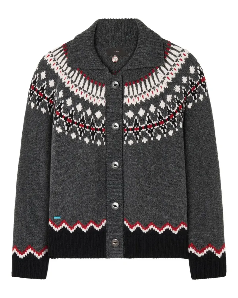 Alanui Sweet Winter Cardigan mit Fair-Isle-Muster - Grau Grau