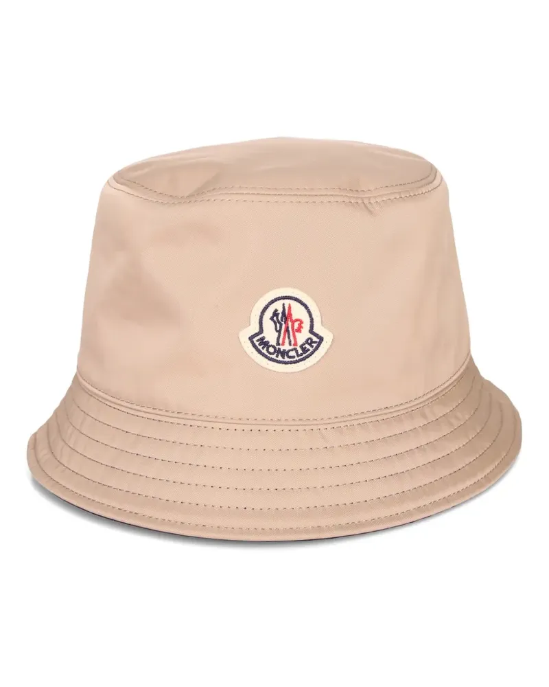 Moncler Fischerhut mit Logo-Patch - Nude Nude