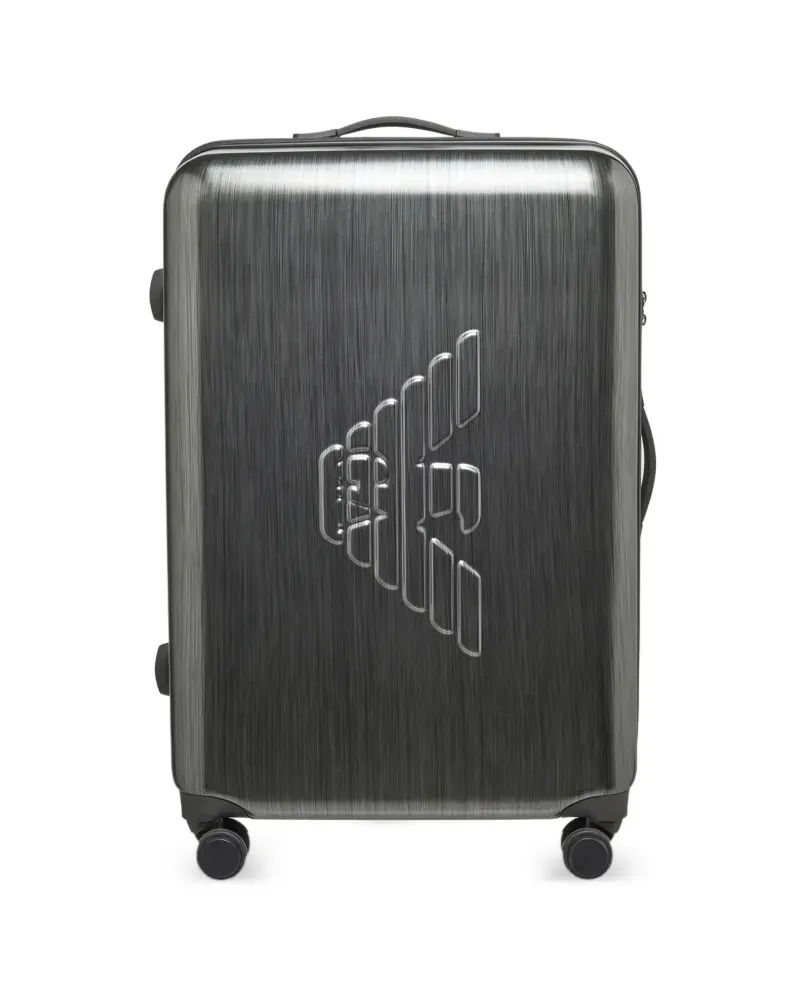 Emporio Armani logo-embossed suitcase - Grau Grau