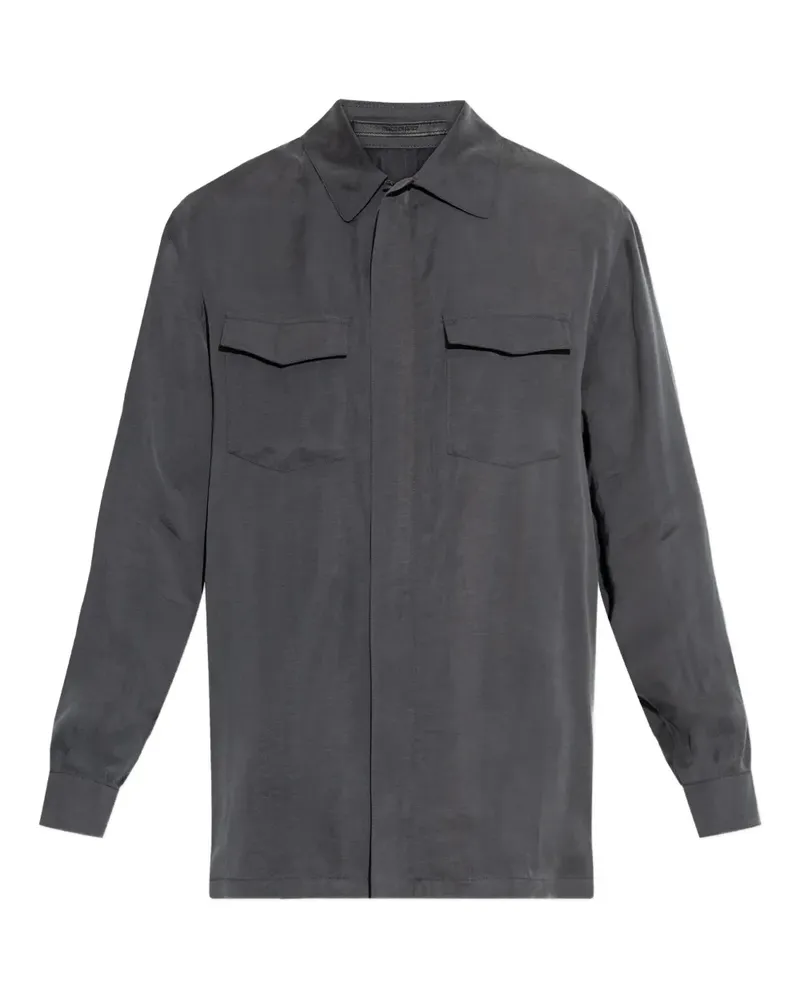 Giorgio Armani Hemdjacke mit Brusttaschen - Grau Grau