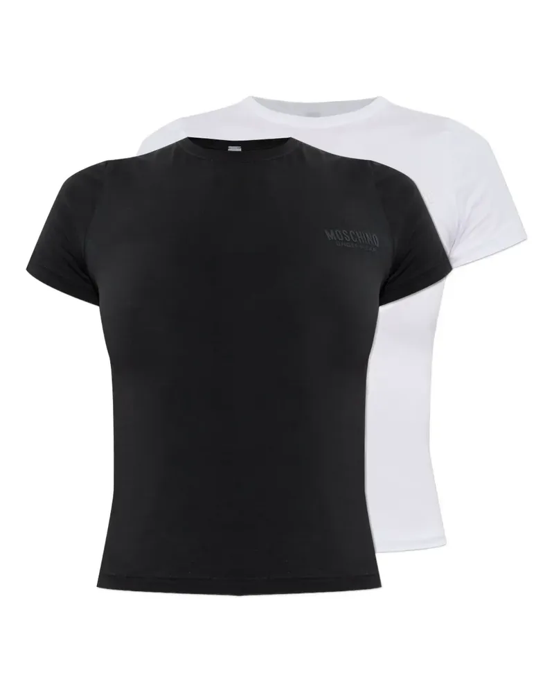 Moschino T-Shirts mit Logo-Prägung (2er-Set) - Schwarz Schwarz