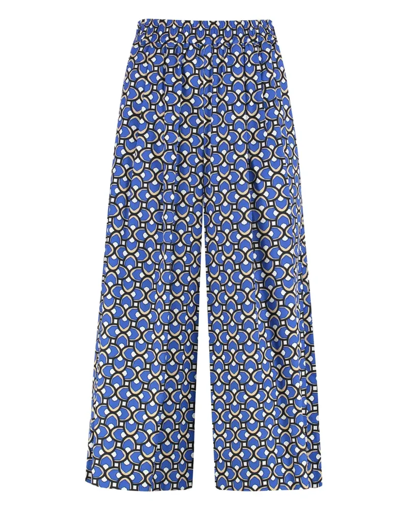 Max Mara Cropped-Hose mit geometrischen Print - Blau Blau