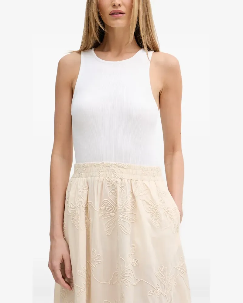 Benetton Kleid mit Blumenstickerei - Nude Nude