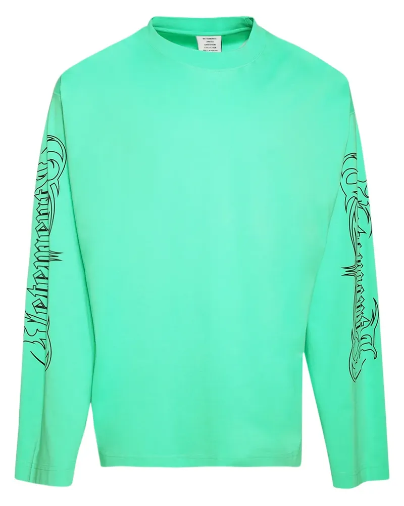 VETEMENTS T-Shirt mit Metall-Print - Grün Grün