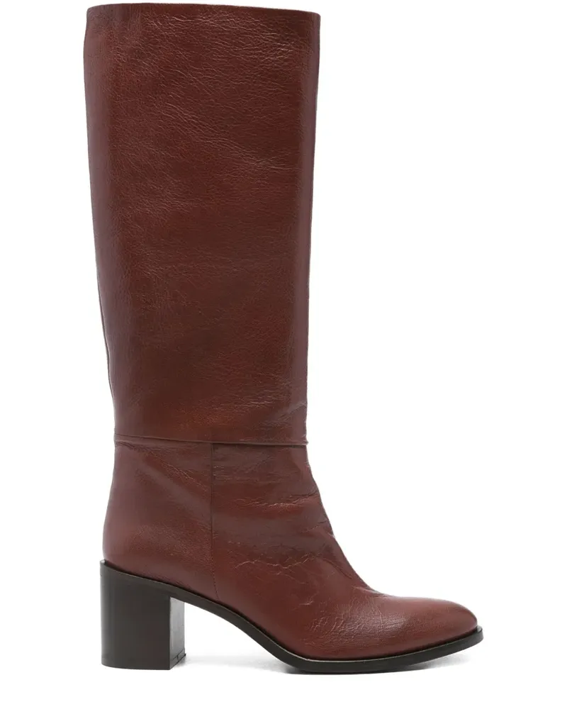 P.A.R.O.S.H. Stiefeletten mit Blockabsatz - Braun Braun