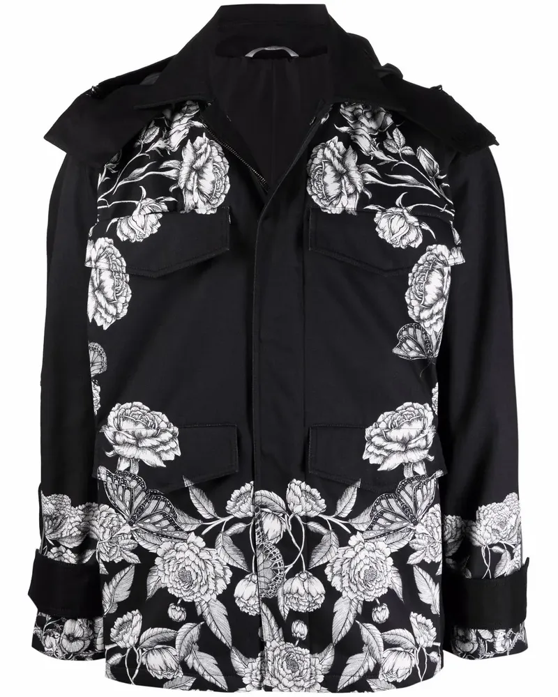 Valentino Garavani Jacke mit Print - Schwarz Schwarz