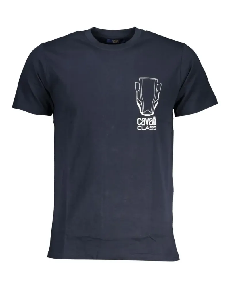 Roberto Cavalli logo-print cotton T-shirt - Blau Blau