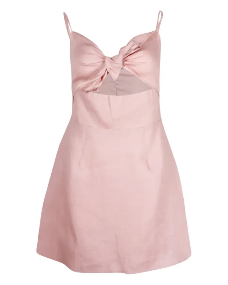 Reformation tied-front linen dress - Rosa Rosa