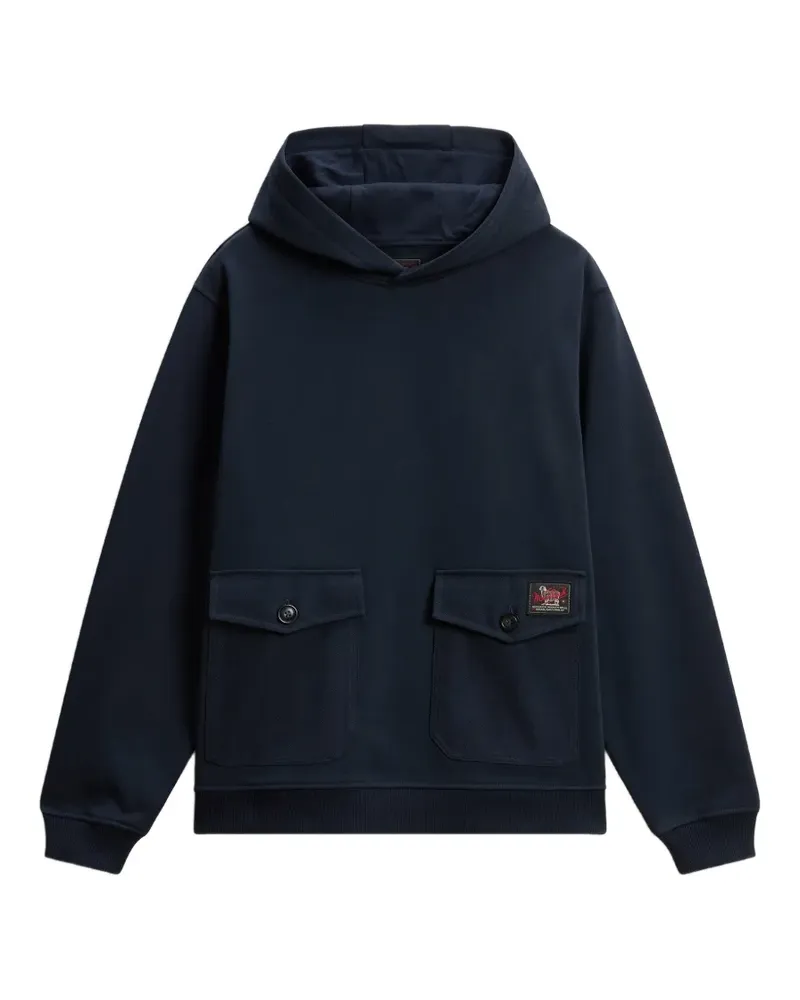 Woolrich Hoodie mit Klappentaschen - Blau Blau
