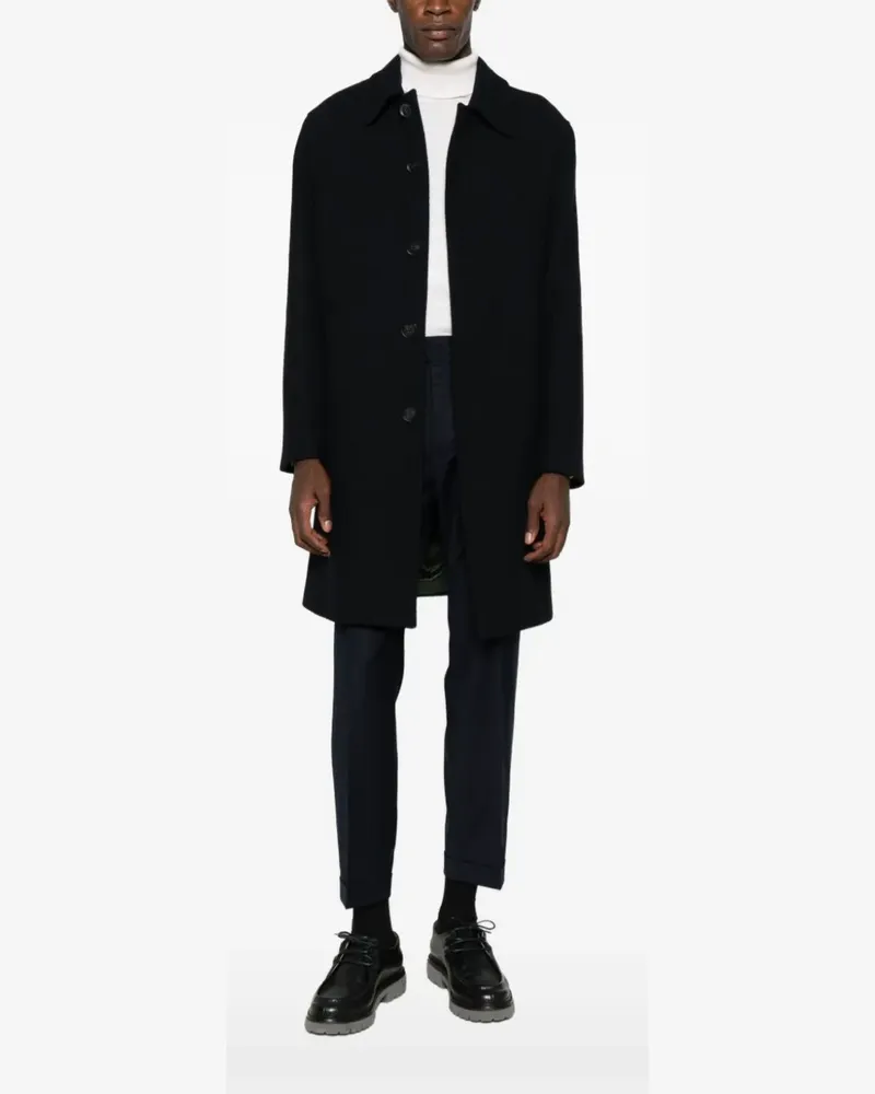 Manuel Ritz herringbone-weave single-breasted coat - Schwarz Schwarz