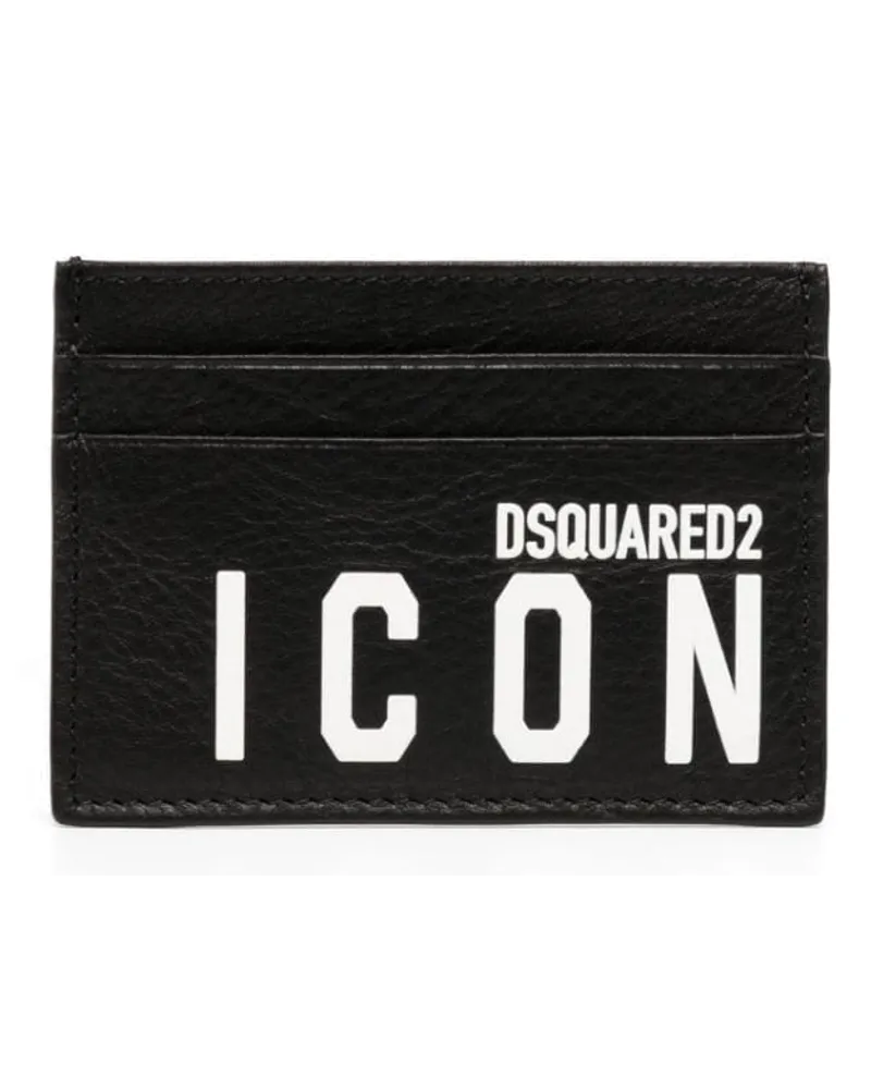 Dsquared2 Kartenetui mit Logo-Print - Schwarz Schwarz