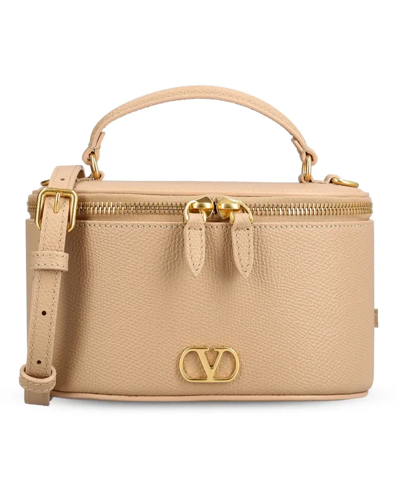 Valentino Garavani VLogo Signature leather tote bag - Nude Nude