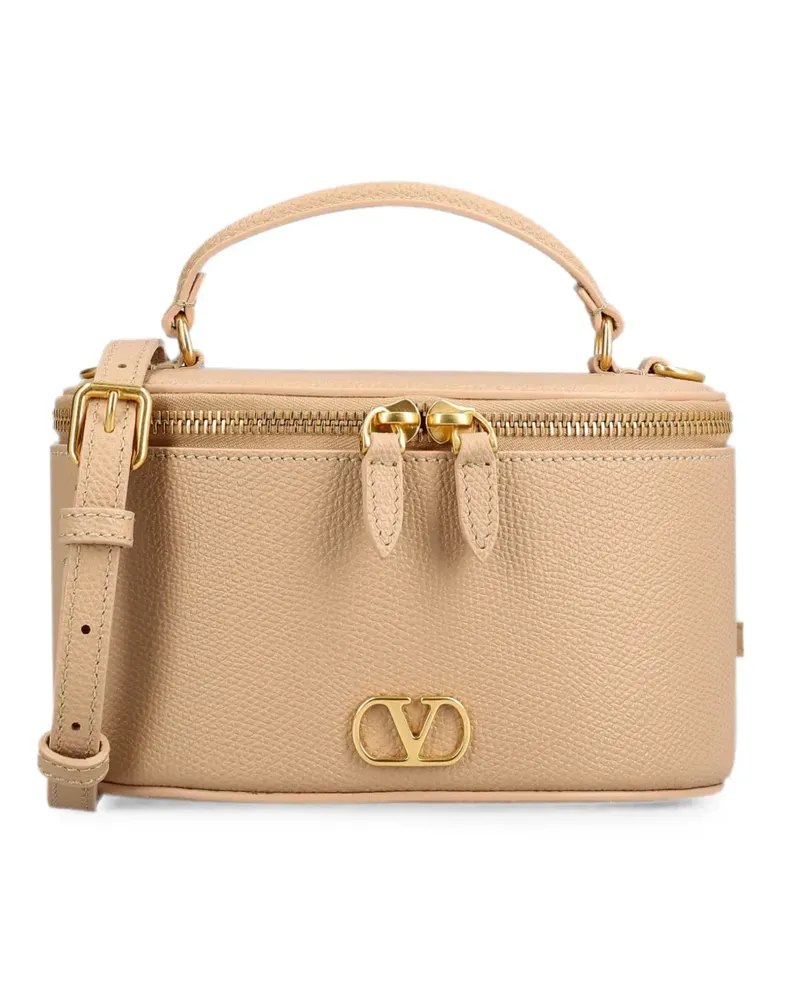 Valentino Garavani VLogo Signature leather tote bag - Nude Nude
