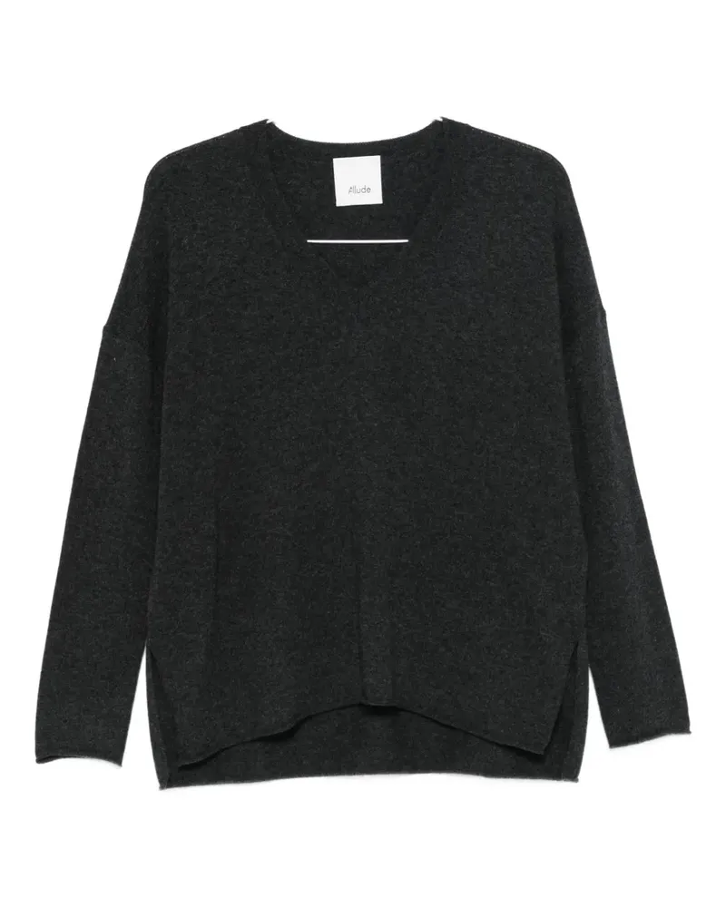 ALLUDE square neck top - Grau Grau