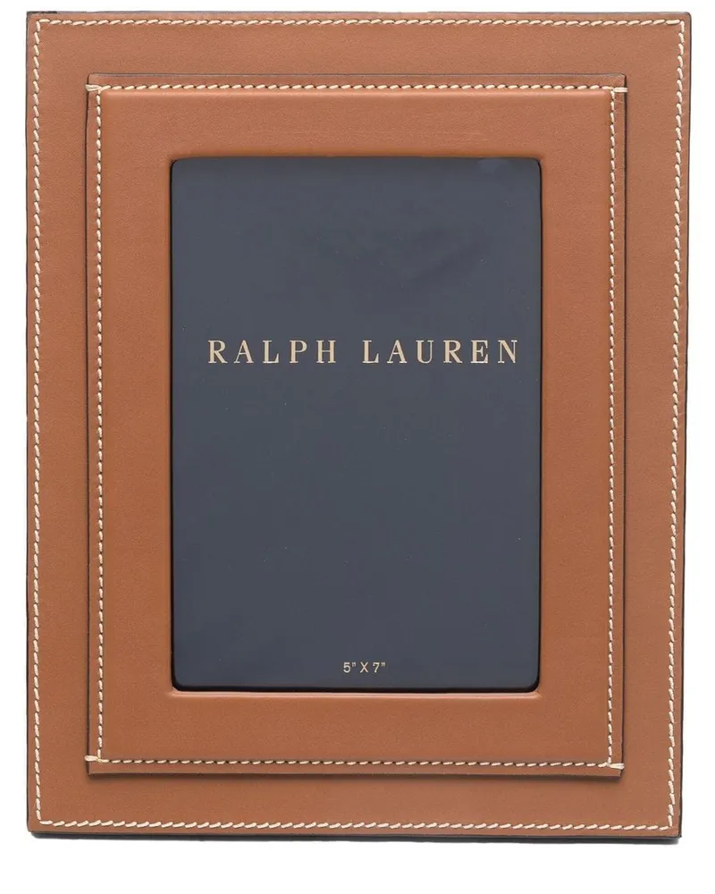 Ralph Lauren Home Brennan Fotorahmen aus Leder (13cmx18cm Braun
