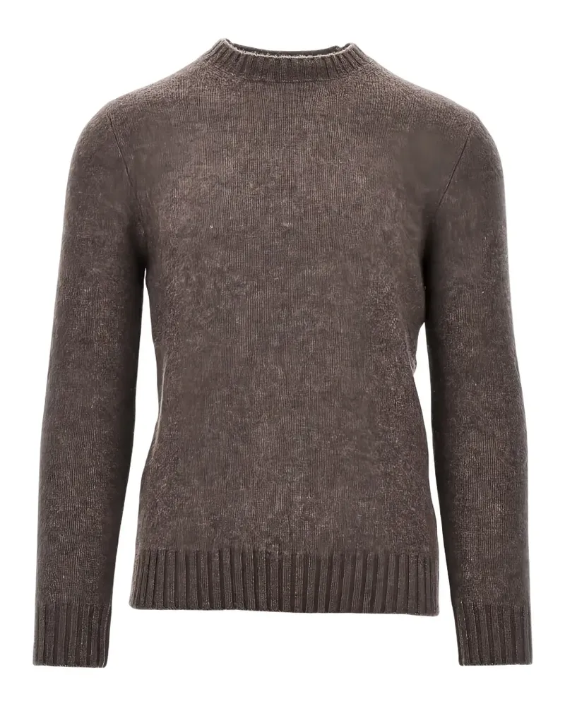 Piacenza Cashmere Pullover mit geripptem Besatz - Braun Braun