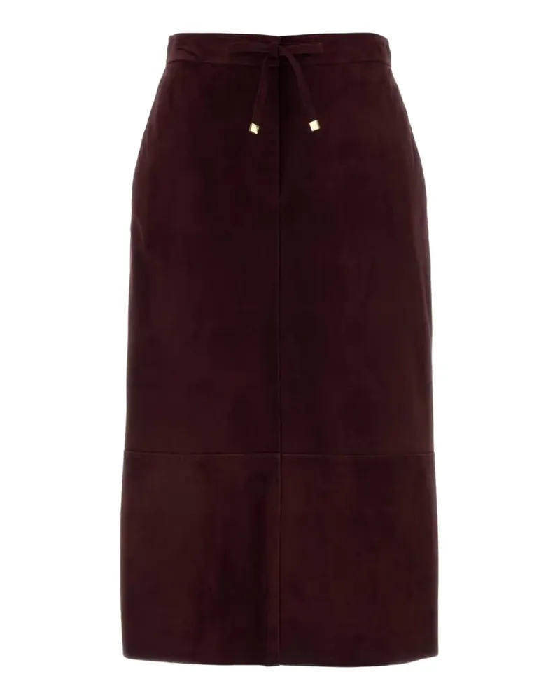 Max Mara Gazza Rock aus Wildleder - Rot Rot