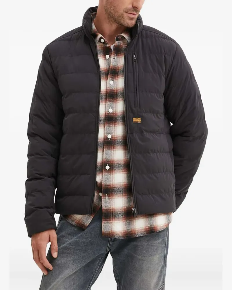 G-STAR RAW Foundation Steppjacke mit Reißverschluss - Schwarz Schwarz