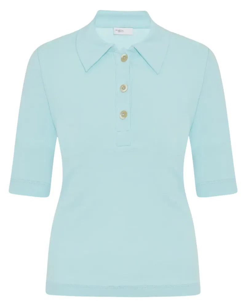 Rosetta Getty Poloshirt mit Knopfverschluss - Blau Blau