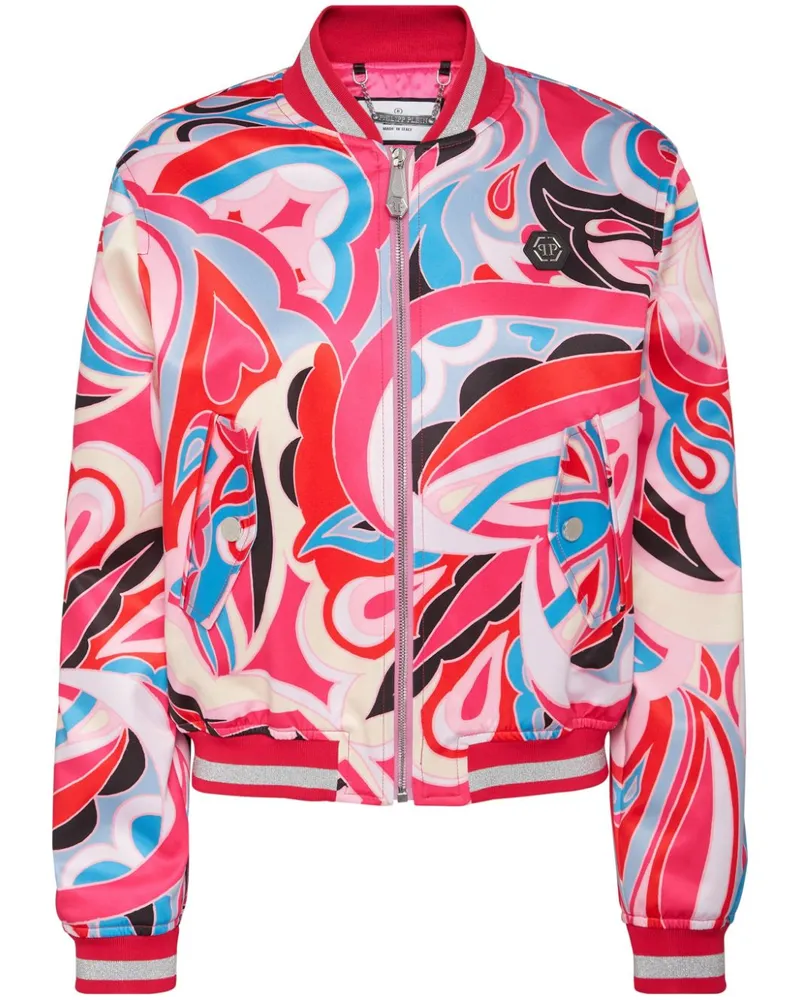 Philipp Plein Colorful Circus Bomberjacke - Rosa Rosa
