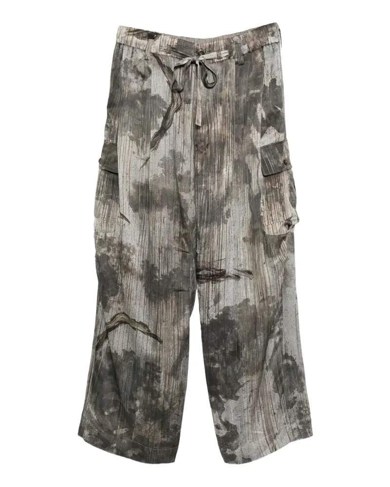 Ziggy Chen brushed-effect trousers - Braun Braun