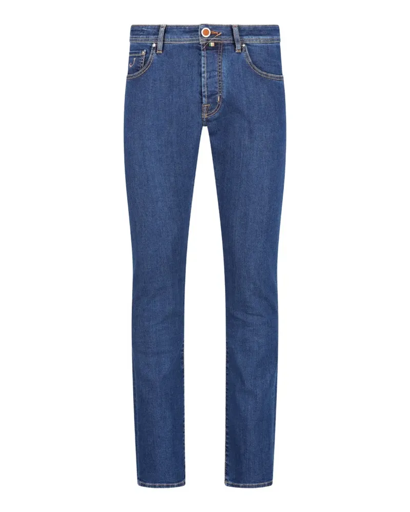 Jacob Cohën contrast-stitch jeans - Blau Blau