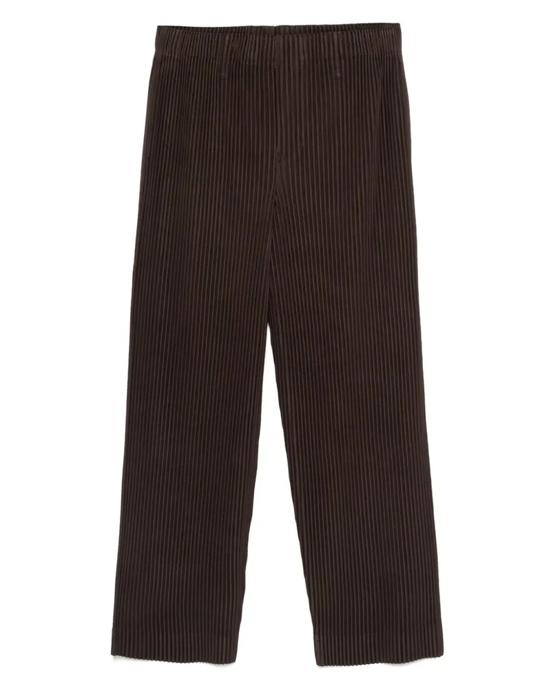 Issey Miyake Wide-Leg-Hose mit Bundfalten - Braun Braun