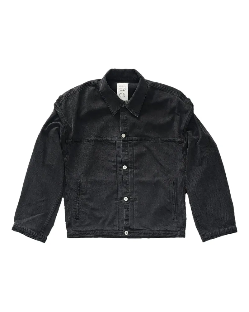 KURO Jeansjacke mit Steppmuster - Schwarz Schwarz
