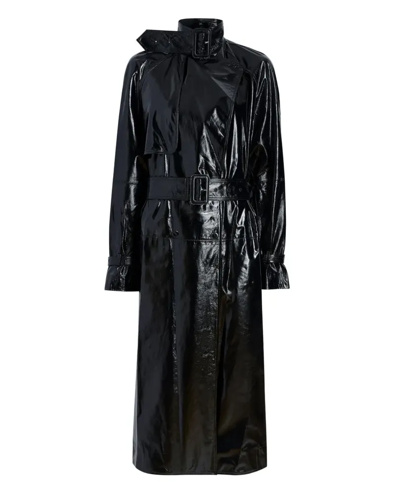 Proenza Schouler Lackierter Sabina Mantel - Schwarz Schwarz