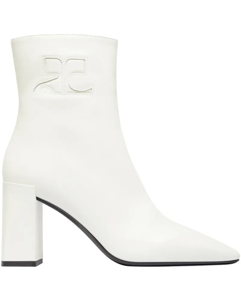 Courrèges Stiefeletten mit Blockabsatz - 0001 - HERITAGE WHITE 0001