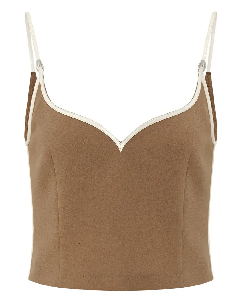 Paris Georgia Oberteil mit Herzbesatz - Braun Braun