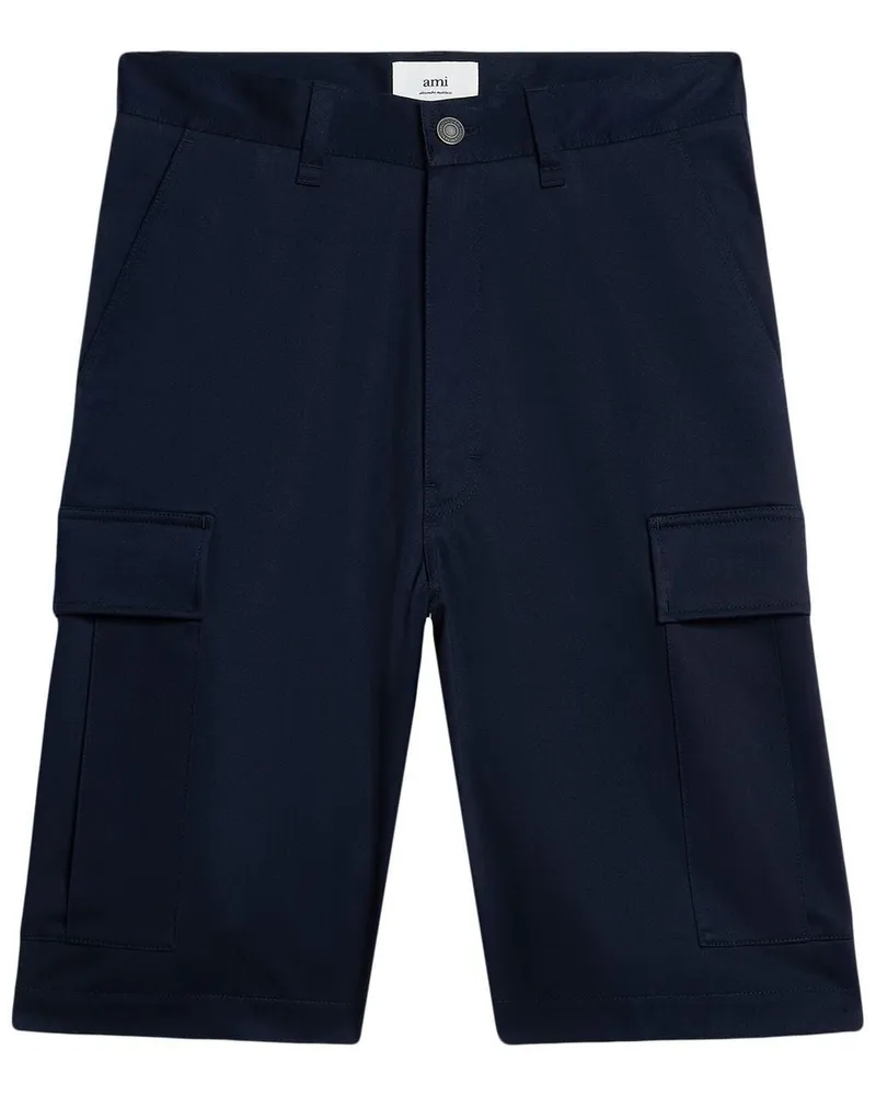 AMI Paris Cargo-Shorts mit geradem Bein - Blau Blau