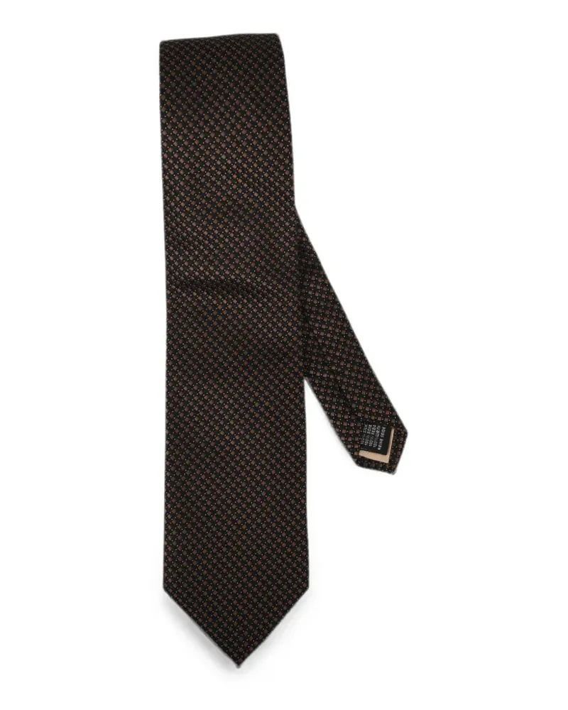 Pal Zileri micro-checked silk tie - Braun Braun