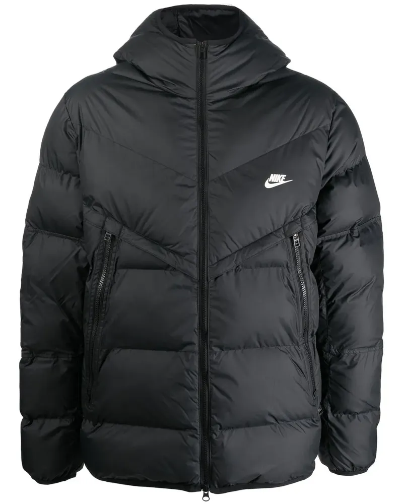 Nike Gefütterte Jacke mit Swoosh - Schwarz Schwarz