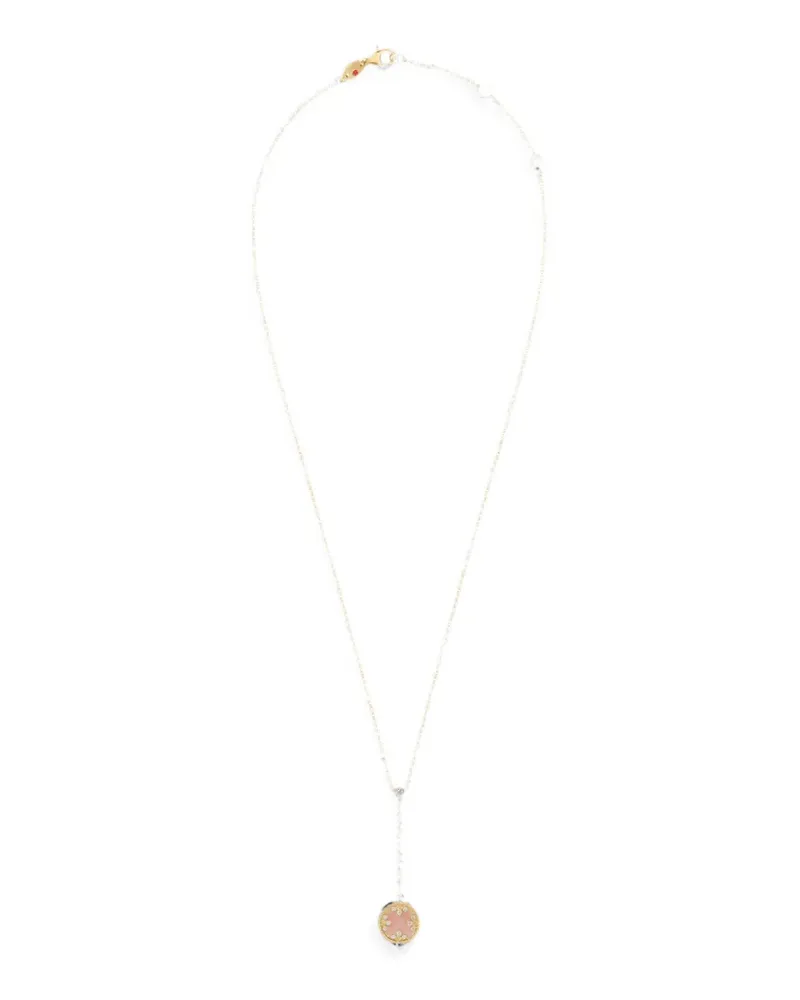 Roberto Coin Venetian Medallions mother-of-pearl and diamond necklace - Gold Gold