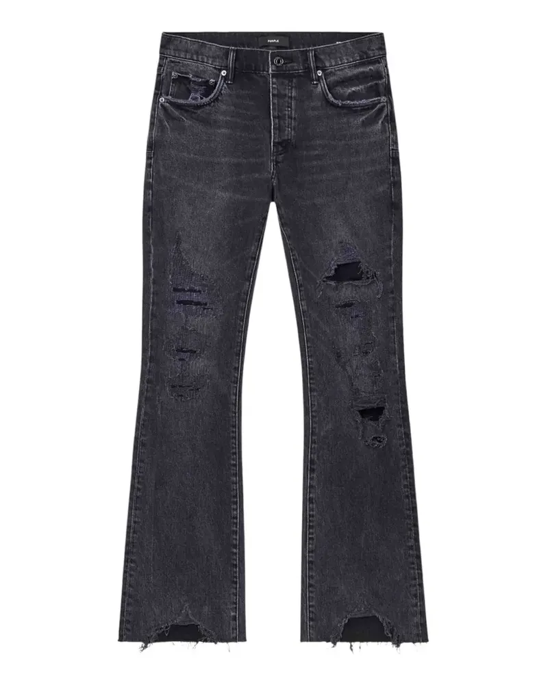 PURPLE BRAND Vintage Heavy Destroy distressed bootcut jeans - Schwarz Schwarz