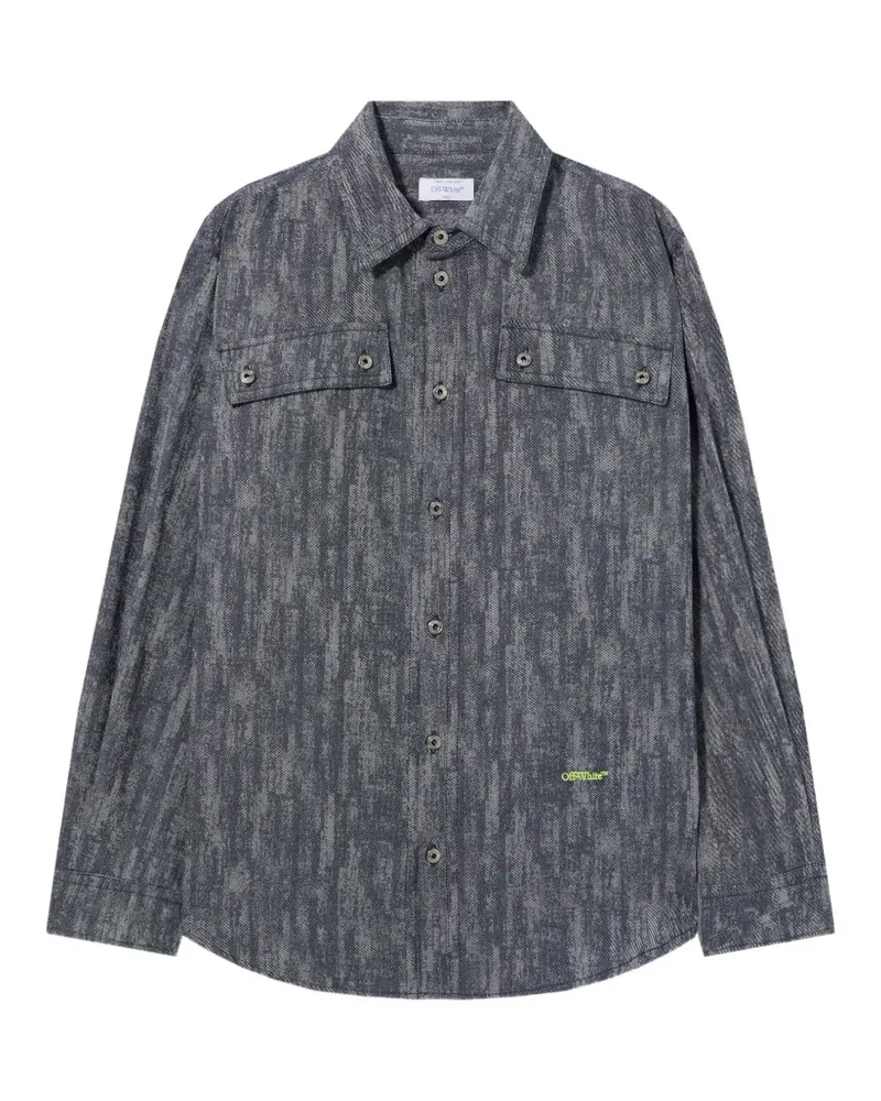 OFF-WHITE Ss_Switch Off Hemd - Blau Blau